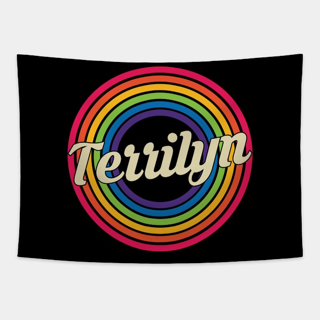 Terrilyn - Retro Rainbow Style Tapestry by MaydenArt