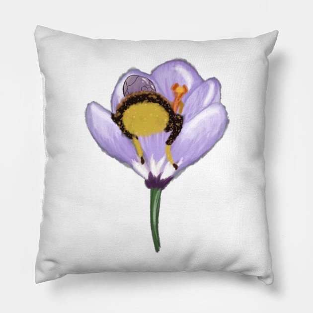 Sleepy bee Pillow by TheUndeadDesign