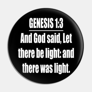 Bible Verse Genesis 1:3 Pin