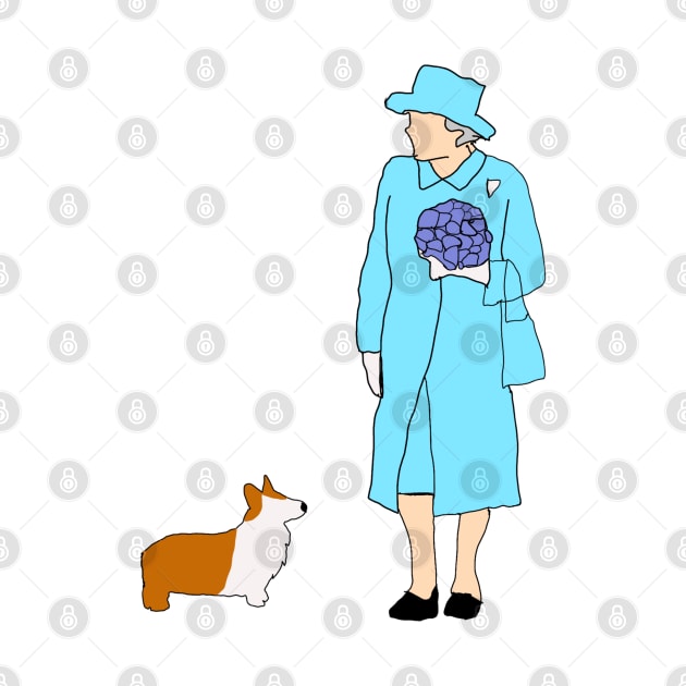 The queen and her corgi by Dexter1468
