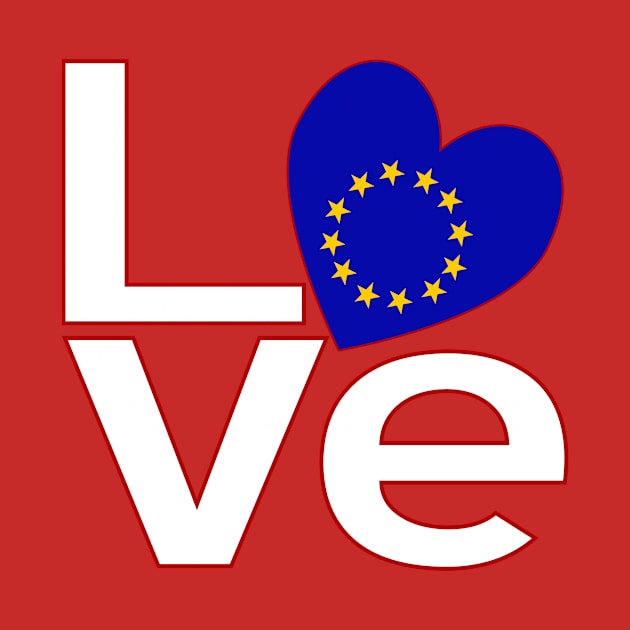 White Red European Union LOVE by AuntieShoe