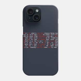 Firefighter's Prayer (10-75) Phone Case