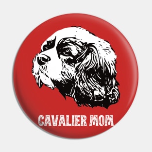 Cavalier Mom Cavalier King Charles Spaniel Design Pin