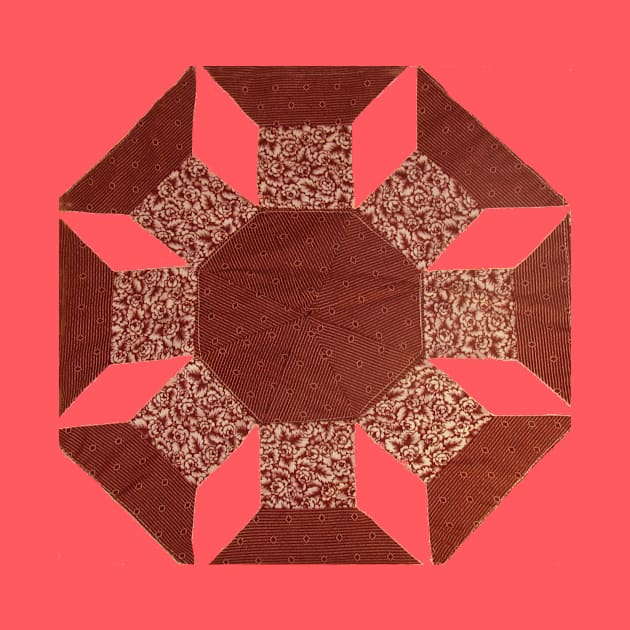 Quilt Pattern Castle in Red by BKMuir