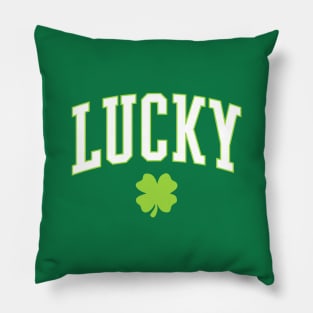 Lucky Shamrock Clover St Patricks Day Pillow