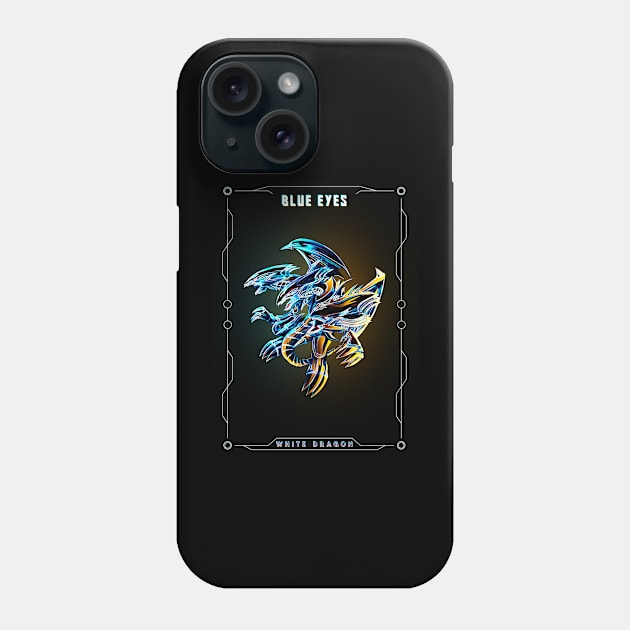 Blue eyes white dragon Phone Case by Sandee15