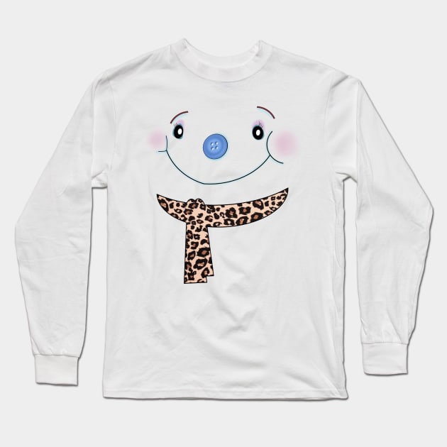 Snowman Long Sleeve T-Shirt in White - Small