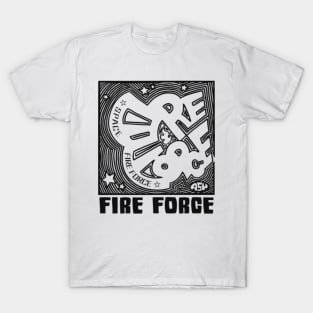 Fire Force Company 8 Tokyo Group Logo Black T-shirt Sz. Med. Ex Cond.