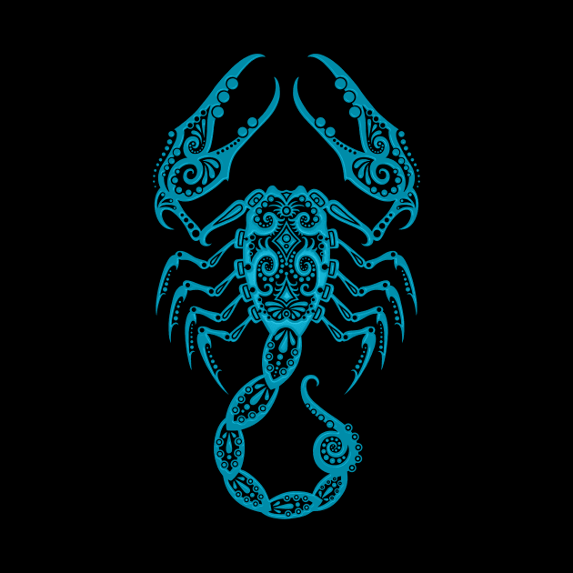 Blue Scorpio Zodiac Sign by jeffbartels