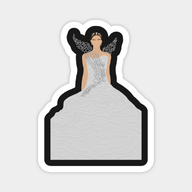 Katniss Everdeen: CF Wedding Dress! Sticker Magnet by haleynicole11