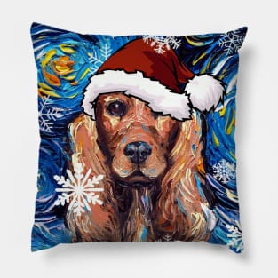 Cocker Spaniel Santa Pillow