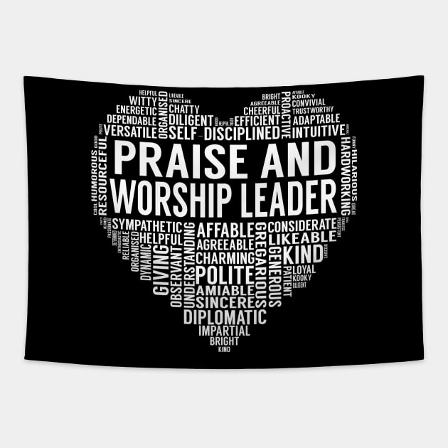 Praise And Worship Leader Heart Tapestry by LotusTee