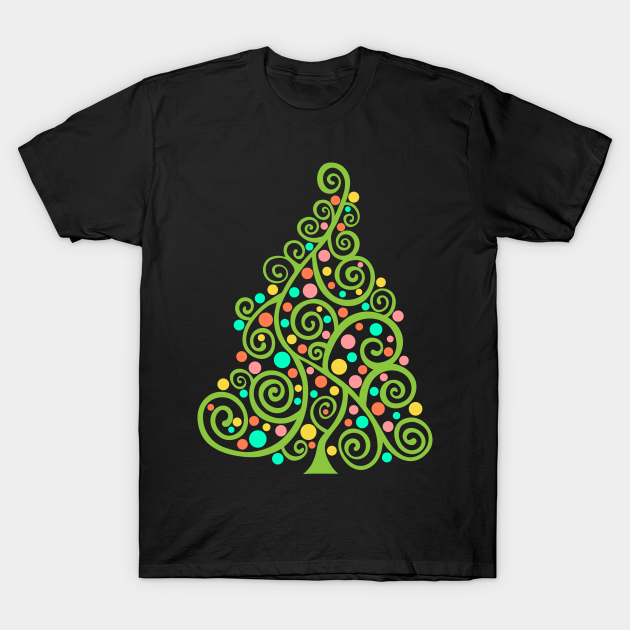 Discover Doodle Christmas Tree-Light Green, - Christmas - T-Shirt