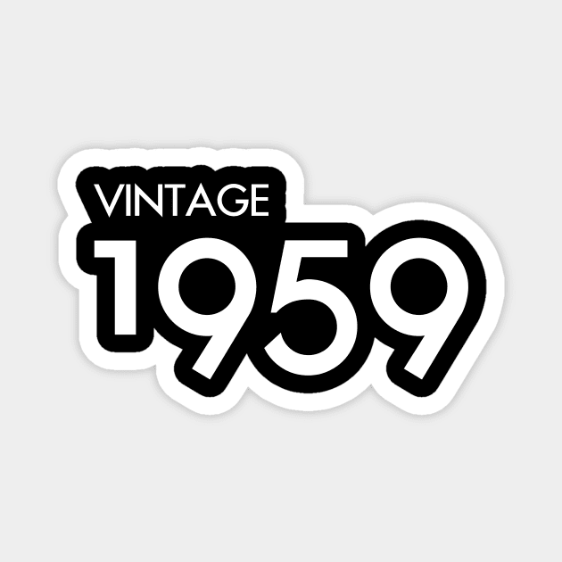 Vintage 1959 Gift 61st Birthday Party Magnet by Damsin