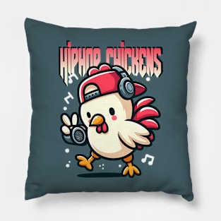 hiphop chickens Pillow