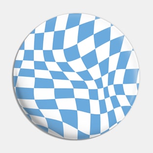 Man City Distorted Checkered Pattern Pin