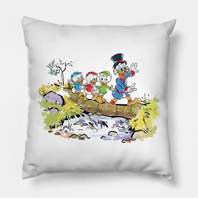 Four ducks Pillow by sullyink