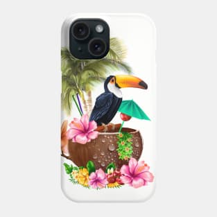 Tropical design with toucan Phone Case