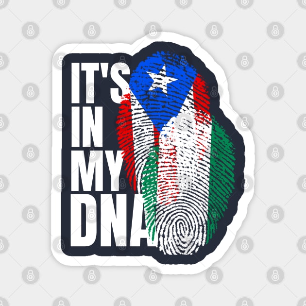 Puerto Rican And Nigerian Mix DNA Heritage Flag Gift Magnet by Just Rep It!!