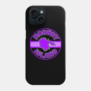 Hornby Island, BC Round Text in Bright Purple - Violet - Hornby Island Phone Case