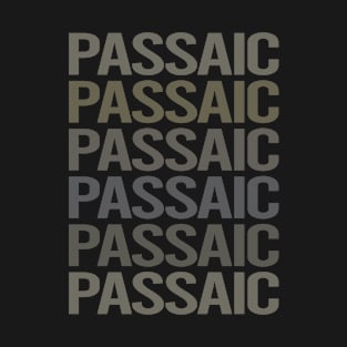 Gray Text Art Passaic T-Shirt