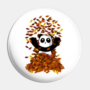 Happy Autumn Panda Pin