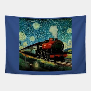 Starry Night Wizarding Express Train Tapestry