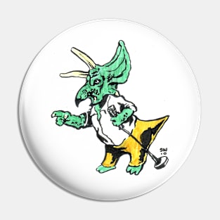 Triceratops Politician Pin