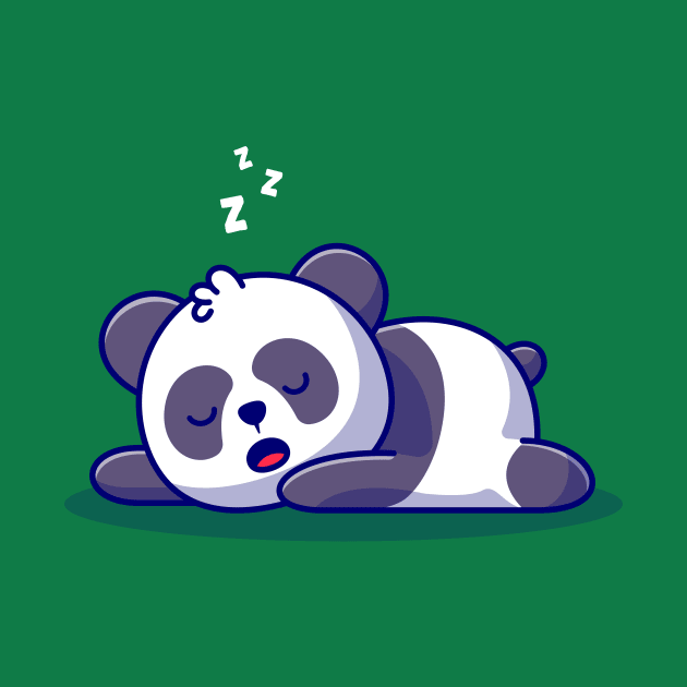 Cute Panda Sleeping Cartoon Illustration by Catalyst Labs