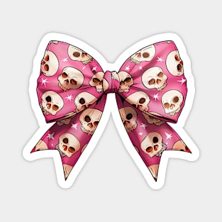 Coquette Ribbon With Cute Skulls Magnet