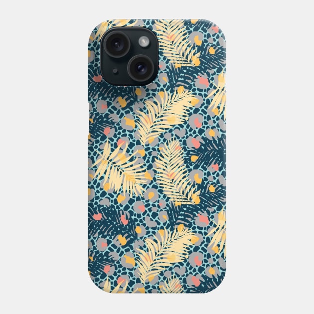 Colorful Animal Print Palms Phone Case by Carolina Díaz