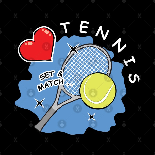 I Love Tennis by DesignWood-Sport