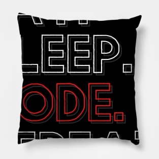 Eat Sleep Code Repeat Pillow