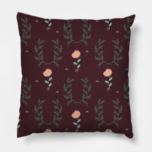 Elegance Seamless pattern with flowers Pillow