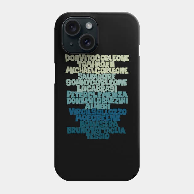 The Godfather: Tribute to the Main Actors of the Classic Phone Case by Boogosh