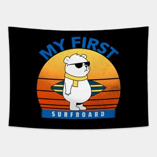 Bear First Surfboard Tapestry