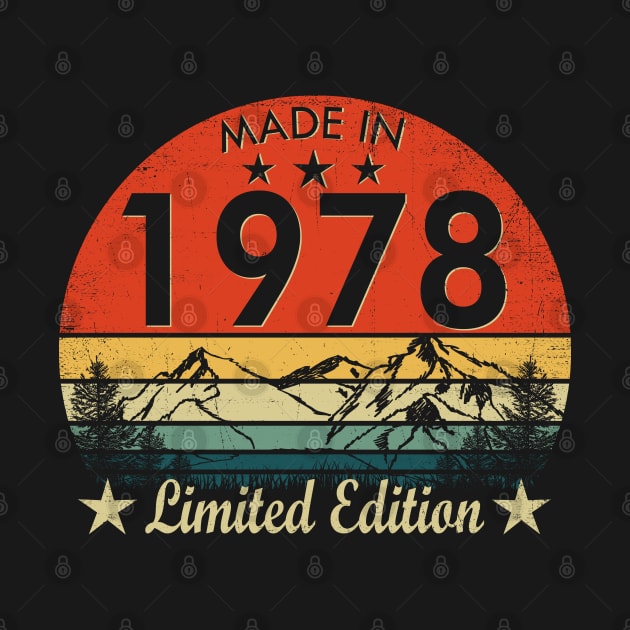 Made in 1978 Limited Edition Vintage Birthday Gift by Tuyetle