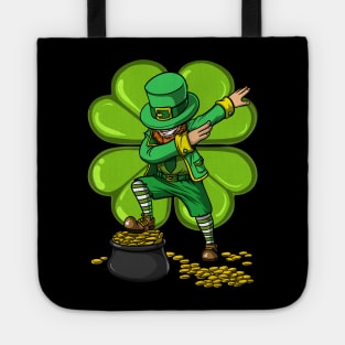 Dabbing Leprechaun Shirt Kids St Patricks Day Gift Tote