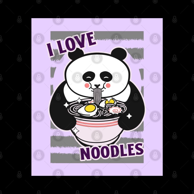 Cute Panda Ramen by InfiniTee Design