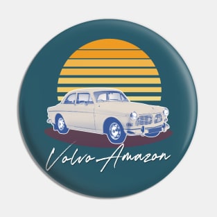 Volvo Amazon / Retro Fan Art Design Pin