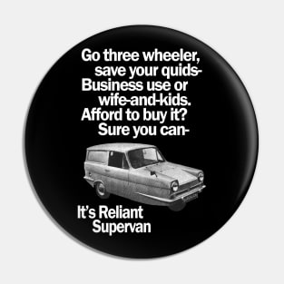 RELIANT REGAL SUPERVAN - advert Pin