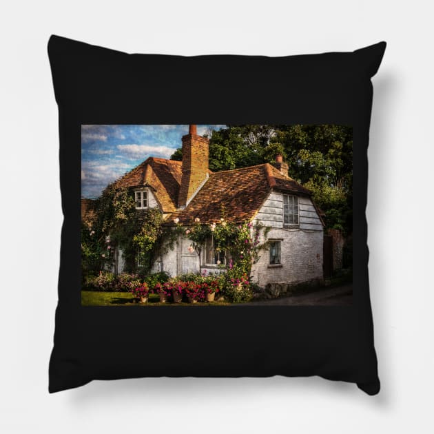 A Chiltern Cottage in Turville, Buckinghamshire Pillow by IanWL