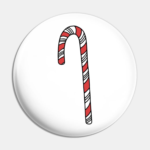 Christmas Holiday Candy Cane Pattern Pin by murialbezanson