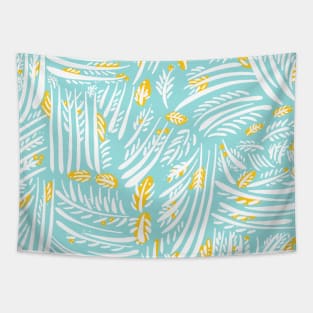 Organic Hand Drawn Foliage Citrus Tapestry