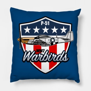 P-51 Mustang WW2 Warbirds Pillow
