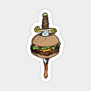 Burger on a Knife Magnet