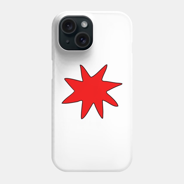 An eight-pointed red star. Leader. Surprise. Fireworks. Explosion. Present. Happiness and prosperity. Phone Case by grafinya