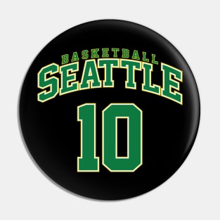 Seattle Basketball - Player Number 10 Pin