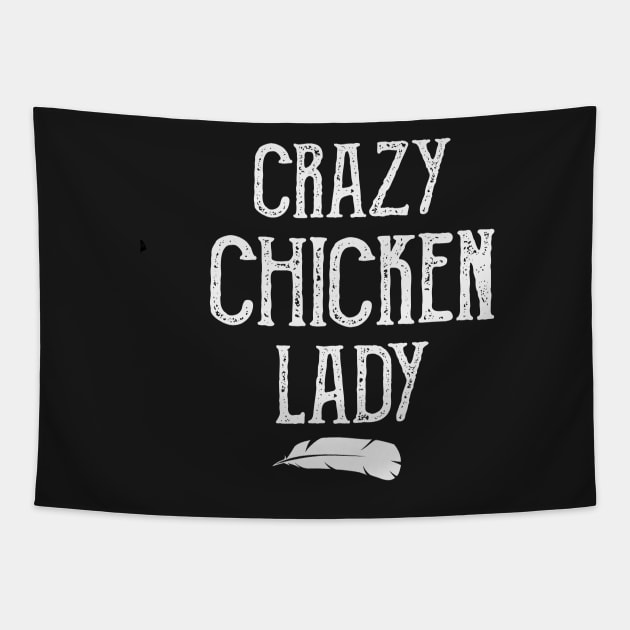 Crazy Chicken Lady - Chicken Lover Tapestry by ahmed4411