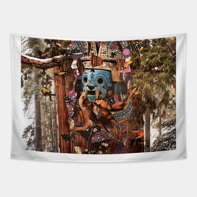 Tree Climbers and Spirit - Kodama Tapestry by The Petty Details